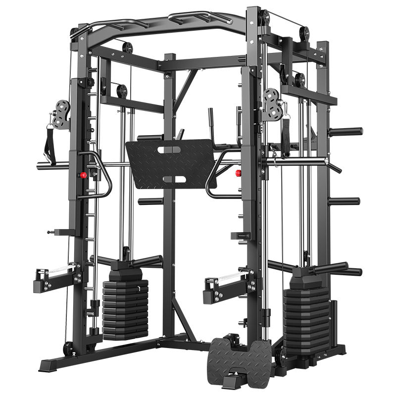 Home Gym Equipment Set - สมิธแมชชีน แร็คออกกำลังกายแบบครบวงจร อุปกรณ์ฟิตเนสมัลติฟังก์ชั่นระดับมืออาชีพ สำหรับการออกกำลังกายแบบมัลติฟังก์ชั่น