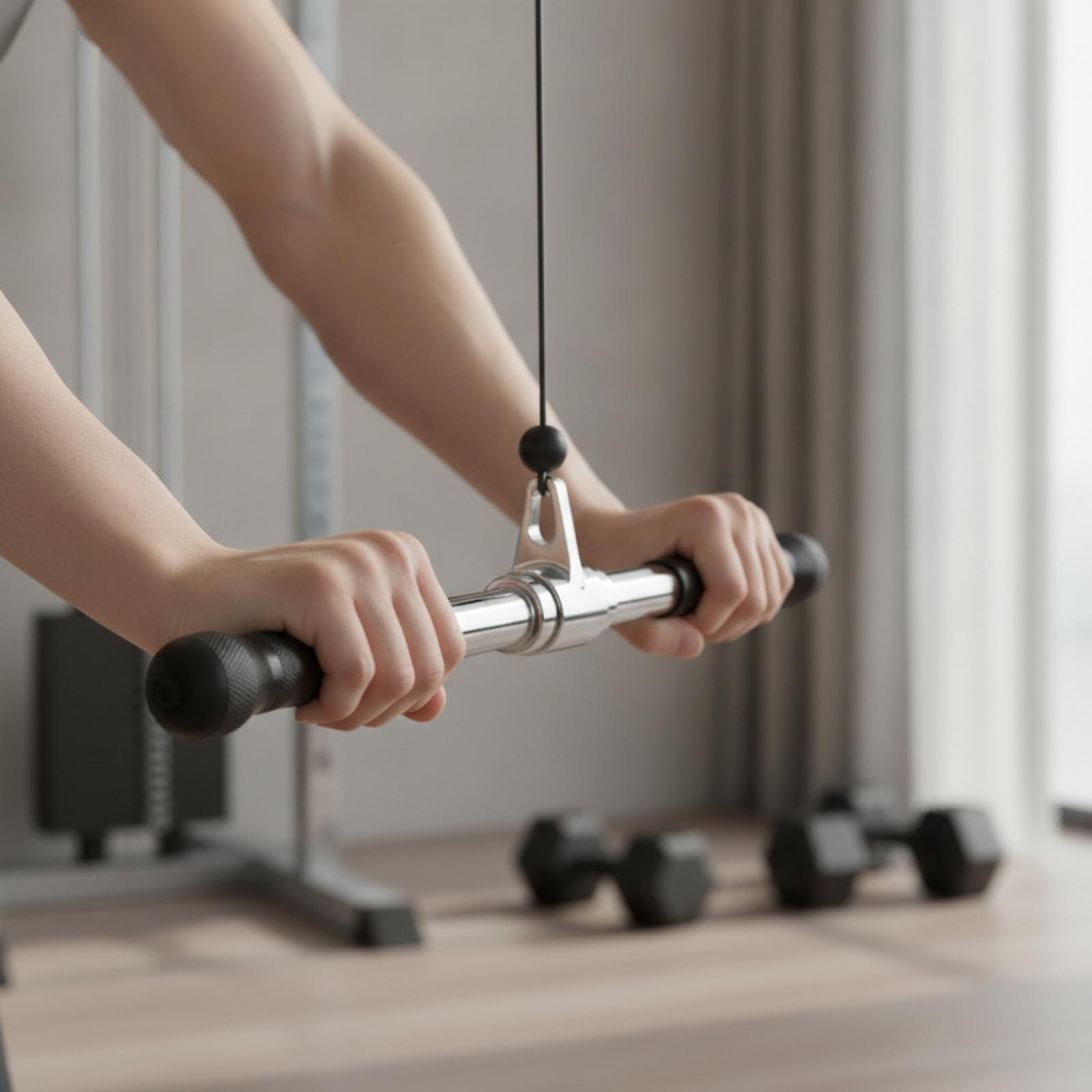 บาร์โรว์แบบสายเคเบิลเหล็กกันลื - Lat Pulldown Cable บทวิจารณ์และราคา