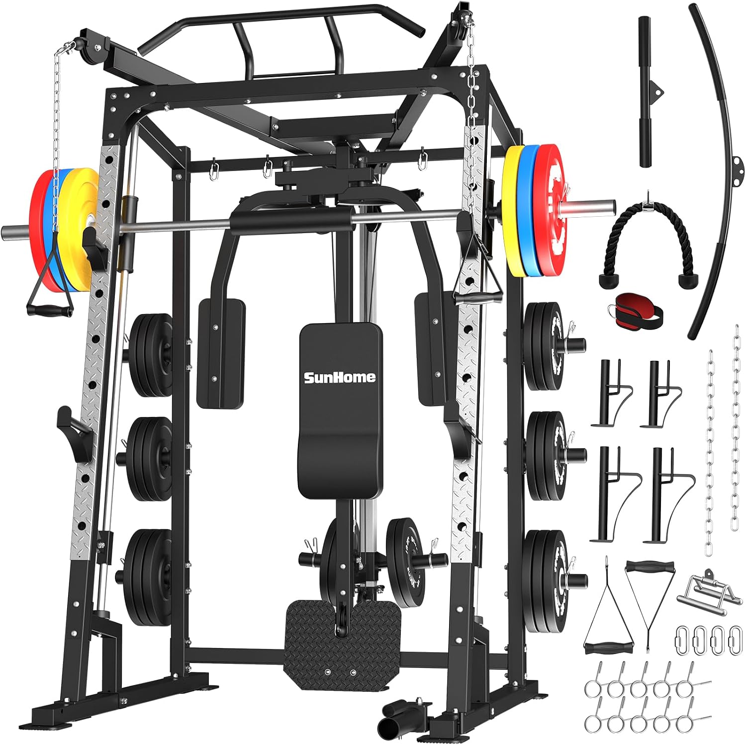 โครงสร้างฝึกความแข็งแรงแบบสมิธ - Lat Pulldown Cable บทวิจารณ์และราคา
