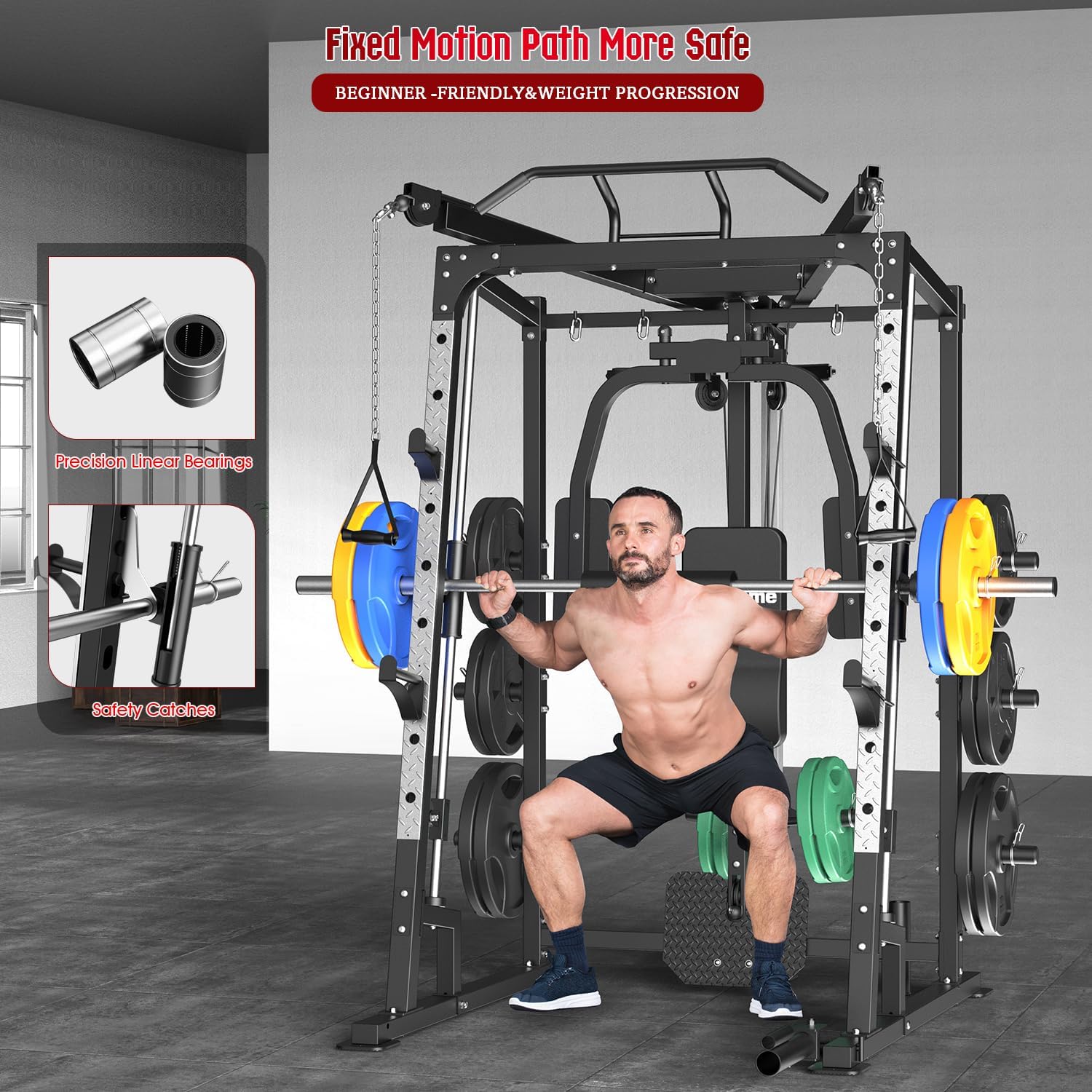 โครงสร้างฝึกความแข็งแรงแบบสมิธ - Lat Pulldown Cable บทวิจารณ์และราคา