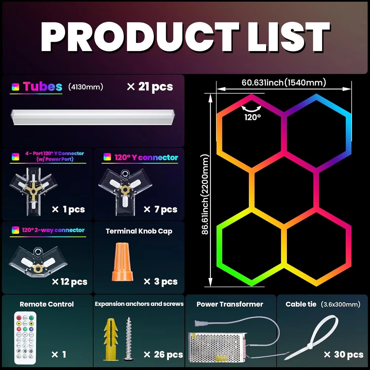 ไฟ LED รูปทรงหกเหลี่ยม RGB พร้ - Home Gym Neon Sign บทวิจารณ์และราคา