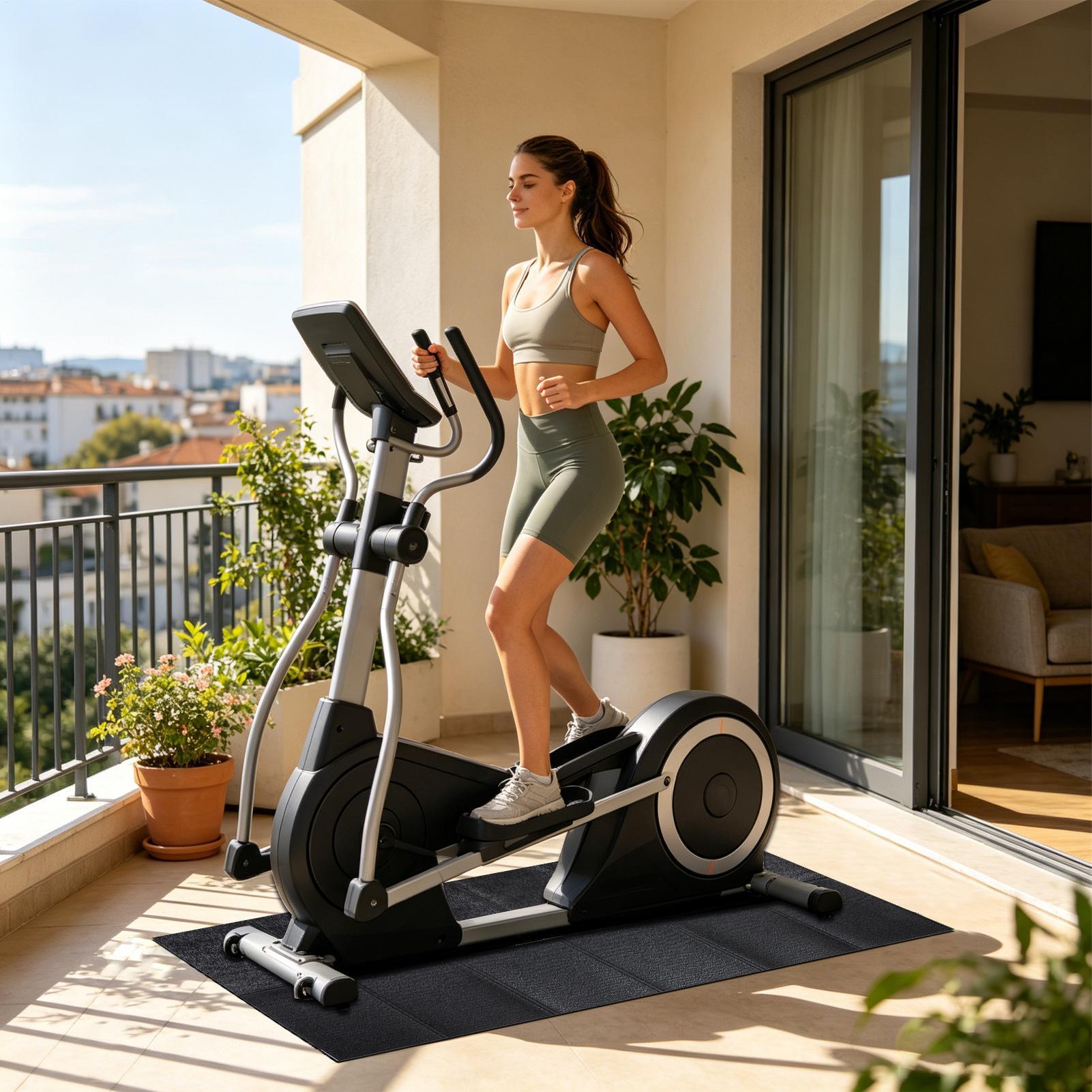 แผ่นรองลู่วิ่งไฟฟ้าแบบหนา กันน - Home Gym Yoga บทวิจารณ์และราคา