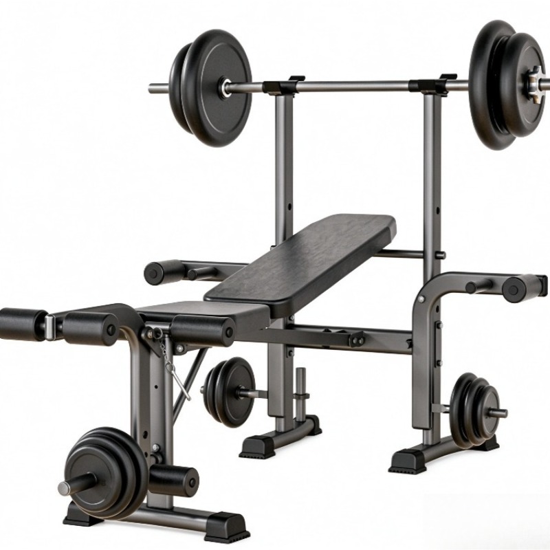 ม้านั่งยกน้ำหนักแบบพับได้ อเนก - All In One Gym Home Equipment บทวิจารณ์และราคา