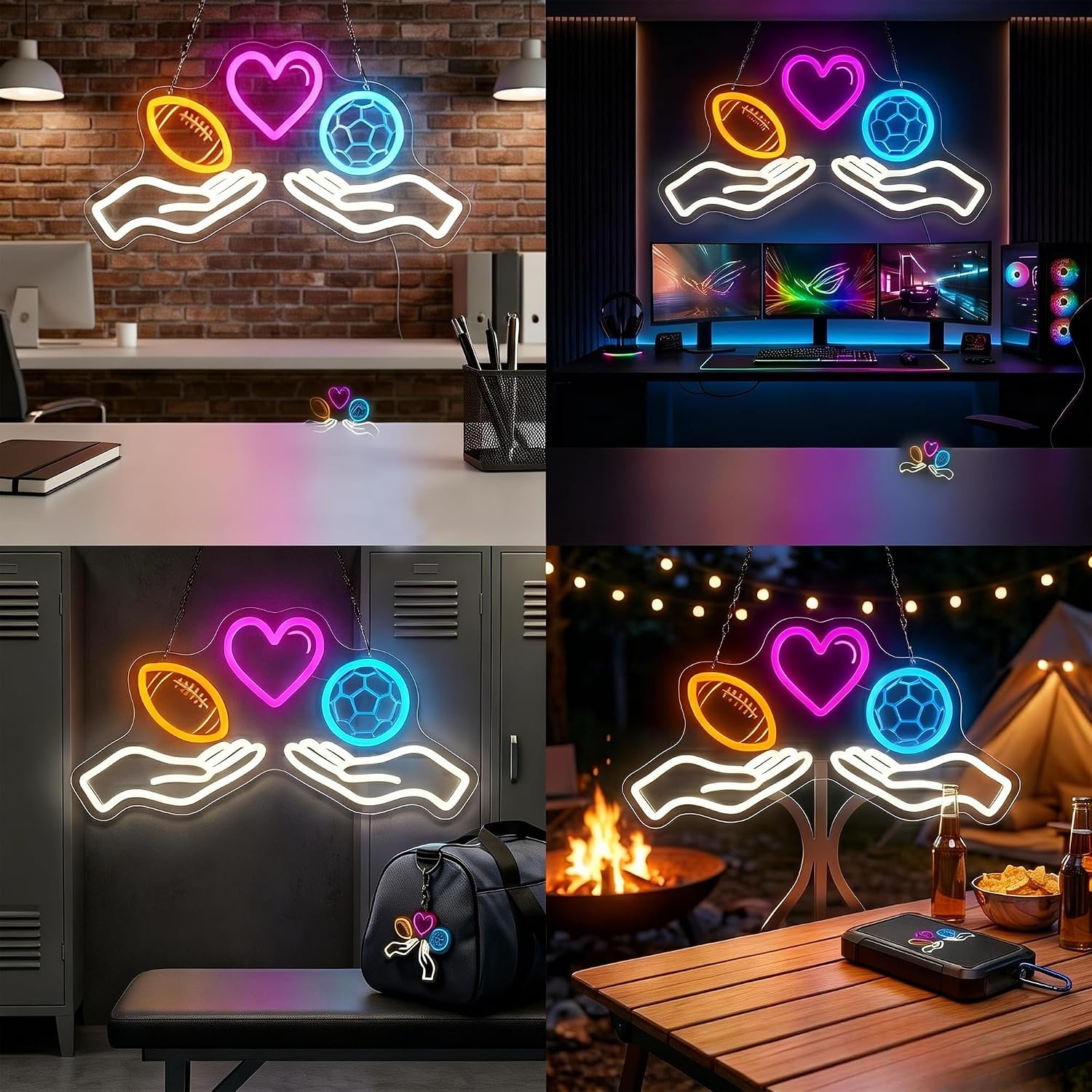 ป้ายไฟนีออน LED รูปฟุตบอล ไฟนี - Home Gym Neon Sign บทวิจารณ์และราคา